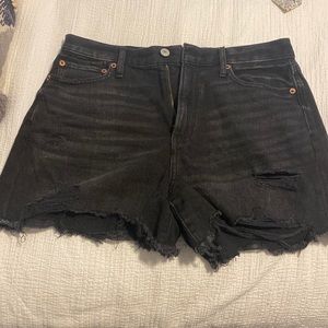 NWT American Eagle 90s boyfriend black jean shorts size 10